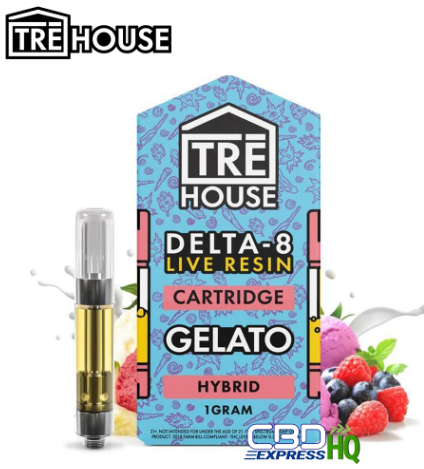 TRĒ House 1g Live Resin Delta 9 Blend Cartridge | Ice Cream Cake