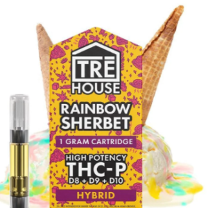 TRĒ House 1g THC Blend Cartridge | Rainbow Sherbet