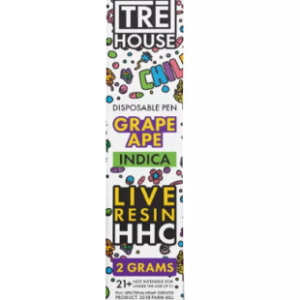 TRĒ House 1g Live Resin HHC Cartridge | Grape Ape