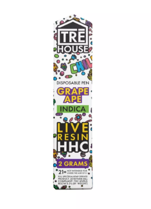 TRĒ House 1g Live Resin HHC Cartridge | Grape Ape